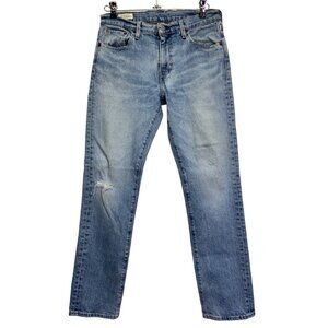 Levis Premium 511 Big E Jeans Distress Blue Denim Straight Stretch Men 30x30 #c